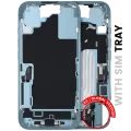 Mid-Frame Housing W/ Charging Port Flex & Small Parts For iPhone 16 (EU / Global Version) (Used OEM Pull: Grade B) (Teal)