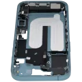 Mid-Frame Housing W/ Charging Port Flex & Small Parts For iPhone 16 (EU / Global Version) (Used OEM Pull: Grade B) (Teal)