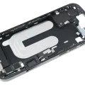 Mid-Frame Housing W/ Charging Port Flex & Small Parts For iPhone 16 (EU / Global Version) (Used OEM Pull: Grade C) (Black)