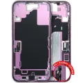 Mid-Frame Housing W/ Charging Port Flex & Small Parts For iPhone 16 (EU / Global Version) (Used OEM Pull: Grade C) (Pink)