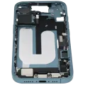 Mid-Frame Housing W/ Charging Port Flex & Small Parts For iPhone 16 (EU / Global Version) (Used OEM Pull: Grade C) (Teal)