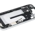 Mid-Frame Housing W/ Charging Port Flex & Small Parts For iPhone 16 (US Version) (Used OEM Pull: Grade A) (White)