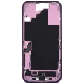 Mid-Frame Housing W/ Charging Port Flex & Small Parts For iPhone 16 (US Version) (Used OEM Pull: Grade A) (Pink)