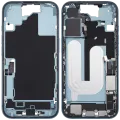 Mid-Frame Housing W/ Charging Port Flex & Small Parts For iPhone 16 (US Version) (Used OEM Pull: Grade A) (Teal)
