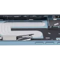 Mid-Frame Housing W/ Charging Port Flex & Small Parts For iPhone 16 (US Version) (Used OEM Pull: Grade A) (Teal)