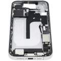 Mid-Frame Housing W/ Charging Port Flex & Small Parts For iPhone 16 (US Version) (Used OEM Pull: Grade B) (White)