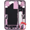 Mid-Frame Housing W/ Charging Port Flex & Small Parts For iPhone 16 (US Version) (Used OEM Pull: Grade B) (Pink)