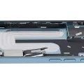 Mid-Frame Housing W/ Charging Port Flex & Small Parts For iPhone 16 (US Version) (Used OEM Pull: Grade B) (Teal)