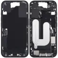 Mid-Frame Housing W/ Charging Port Flex & Small Parts For iPhone 16 (US Version) (Used OEM Pull: Grade C) (Black)