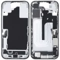 Mid-Frame Housing W/ Charging Port Flex & Small Parts For iPhone 16 (US Version) (Used OEM Pull: Grade C) (White)
