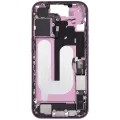 Mid-Frame Housing W/ Charging Port Flex & Small Parts For iPhone 16 (US Version) (Used OEM Pull: Grade C) (Pink)