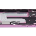 Mid-Frame Housing W/ Charging Port Flex & Small Parts For iPhone 16 (US Version) (Used OEM Pull: Grade C) (Pink)