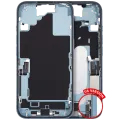 Mid-Frame Housing W/ Charging Port Flex & Small Parts For iPhone 16 (US Version) (Used OEM Pull: Grade C) (Teal)