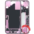 Mid-Frame Housing W/ Charging Port Flex & Small Parts For iPhone 16 Plus (EU / Global Version) (Used OEM Pull: Grade A) (Pink)