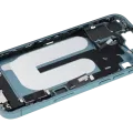 Mid-Frame Housing W/ Charging Port Flex & Small Parts For iPhone 16 Plus (EU / Global Version) (Used OEM Pull: Grade A) (Teal)
