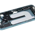 Mid-Frame Housing W/ Charging Port Flex & Small Parts For iPhone 16 Plus (EU / Global Version) (Used OEM Pull: Grade A) (Teal)