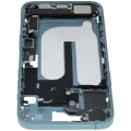 Mid-Frame Housing W/ Charging Port Flex & Small Parts For iPhone 16 Plus (EU / Global Version) (Used OEM Pull: Grade B) (Teal)