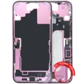 Mid-Frame Housing W/ Charging Port Flex & Small Parts For iPhone 16 Plus (EU / Global Version) (Used OEM Pull: Grade C) (Pink)
