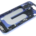 Mid-Frame Housing W/ Charging Port Flex & Small Parts For iPhone 16 Plus (EU / Global Version) (Used OEM Pull: Grade C) (Ultramarine)