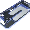 Mid-Frame Housing W/ Charging Port Flex & Small Parts For iPhone 16 Plus (EU / Global Version) (Used OEM Pull: Grade C) (Ultramarine)