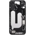 Mid-Frame Housing W/ Charging Port Flex & Small Parts For iPhone 16 Plus (US Version) (Used OEM Pull: Grade A) (Black)