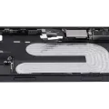 Mid-Frame Housing W/ Charging Port Flex & Small Parts For iPhone 16 Plus (US Version) (Used OEM Pull: Grade A) (Black)