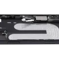 Mid-Frame Housing W/ Charging Port Flex & Small Parts For iPhone 16 Plus (US Version) (Used OEM Pull: Grade B) (Black)