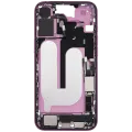 Mid-Frame Housing W/ Charging Port Flex & Small Parts For iPhone 16 Plus (US Version) (Used OEM Pull: Grade B) (Pink)