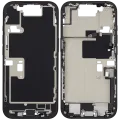 Mid-Frame Housing W/ Charging Port Flex & Small Parts For iPhone 16 Pro (EU / Global Version) (Used OEM Pull: Grade A) (Black Titanium)
