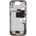 Mid-Frame Housing W/ Charging Port Flex & Small Parts For iPhone 16 Pro (EU / Global Version) (Used OEM Pull: Grade A) (Desert Titanium)