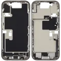 Mid-Frame Housing W/ Charging Port Flex & Small Parts For iPhone 16 Pro (EU / Global Version) (Used OEM Pull: Grade A) (Natural Titanium)