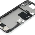 Середня рамка зі шлейфом зарядки й дрібними деталями для iPhone 16 Pro (EU / Global Version) (Used OEM Pull: Grade A) (White Titanium)