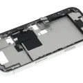 Середня рамка зі шлейфом зарядки й дрібними деталями для iPhone 16 Pro (EU / Global Version) (Used OEM Pull: Grade A) (White Titanium)