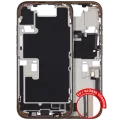Mid-Frame Housing W/ Charging Port Flex & Small Parts For iPhone 16 Pro (EU / Global Version) (Used OEM Pull: Grade B) (Desert Titanium)