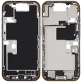 Mid-Frame Housing W/ Charging Port Flex & Small Parts For iPhone 16 Pro (EU / Global Version) (Used OEM Pull: Grade B) (Desert Titanium)
