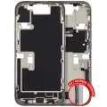 Mid-Frame Housing W/ Charging Port Flex & Small Parts For iPhone 16 Pro (EU / Global Version) (Used OEM Pull: Grade B) (Natural Titanium)
