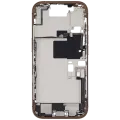 Mid-Frame Housing W/ Charging Port Flex & Small Parts For iPhone 16 Pro (EU / Global Version) (Used OEM Pull: Grade C) (Desert Titanium)