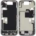 Mid-Frame Housing W/ Charging Port Flex & Small Parts For iPhone 16 Pro (EU / Global Version) (Used OEM Pull: Grade C) (Natural Titanium)