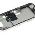Mid-Frame Housing W/ Charging Port Flex & Small Parts For iPhone 16 Pro (EU / Global Version) (Used OEM Pull: Grade C) (White Titanium)