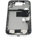 Mid-Frame Housing W/ Charging Port Flex & Small Parts For iPhone 16 Pro (EU / Global Version) (Used OEM Pull: Grade C) (White Titanium)