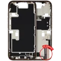 Mid-Frame Housing W/ Charging Port Flex & Small Parts For iPhone 16 Pro (US Version) (Used OEM Pull: Grade A) (Desert Titanium)