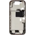 Mid-Frame Housing W/ Charging Port Flex & Small Parts For iPhone 16 Pro (US Version) (Used OEM Pull: Grade A) (Desert Titanium)