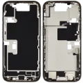 Mid-Frame Housing W/ Charging Port Flex & Small Parts For iPhone 16 Pro (US Version) (Used OEM Pull: Grade A) (Natural Titanium)