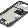 Mid-Frame Housing W/ Charging Port Flex & Small Parts For iPhone 16 Pro (US Version) (Used OEM Pull: Grade B) (Black Titanium)
