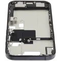 Mid-Frame Housing W/ Charging Port Flex & Small Parts For iPhone 16 Pro (US Version) (Used OEM Pull: Grade B) (Black Titanium)
