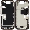 Mid-Frame Housing W/ Charging Port Flex & Small Parts For iPhone 16 Pro (US Version) (Used OEM Pull: Grade B) (Desert Titanium)