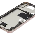 Mid-Frame Housing W/ Charging Port Flex & Small Parts For iPhone 16 Pro (US Version) (Used OEM Pull: Grade B) (Desert Titanium)