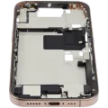 Mid-Frame Housing W/ Charging Port Flex & Small Parts For iPhone 16 Pro (US Version) (Used OEM Pull: Grade B) (Desert Titanium)