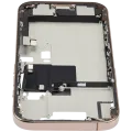 Mid-Frame Housing W/ Charging Port Flex & Small Parts For iPhone 16 Pro (US Version) (Used OEM Pull: Grade B) (Desert Titanium)