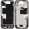 Mid-Frame Housing W/ Charging Port Flex & Small Parts For iPhone 16 Pro (US Version) (Used OEM Pull: Grade B) (Natural Titanium)